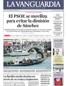 Imagen de la portada (La Vanguardia - 26/4/2024)