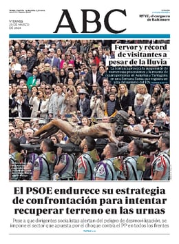 Imagen de la portada (ABC - 29/3/2024)