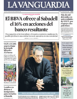 Imagen de la portada (La Vanguardia - 2/5/2024)