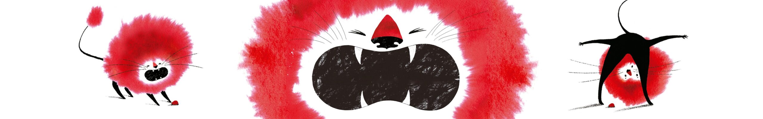 banner leao furioso leao da juba vermelha rugindo scaled
