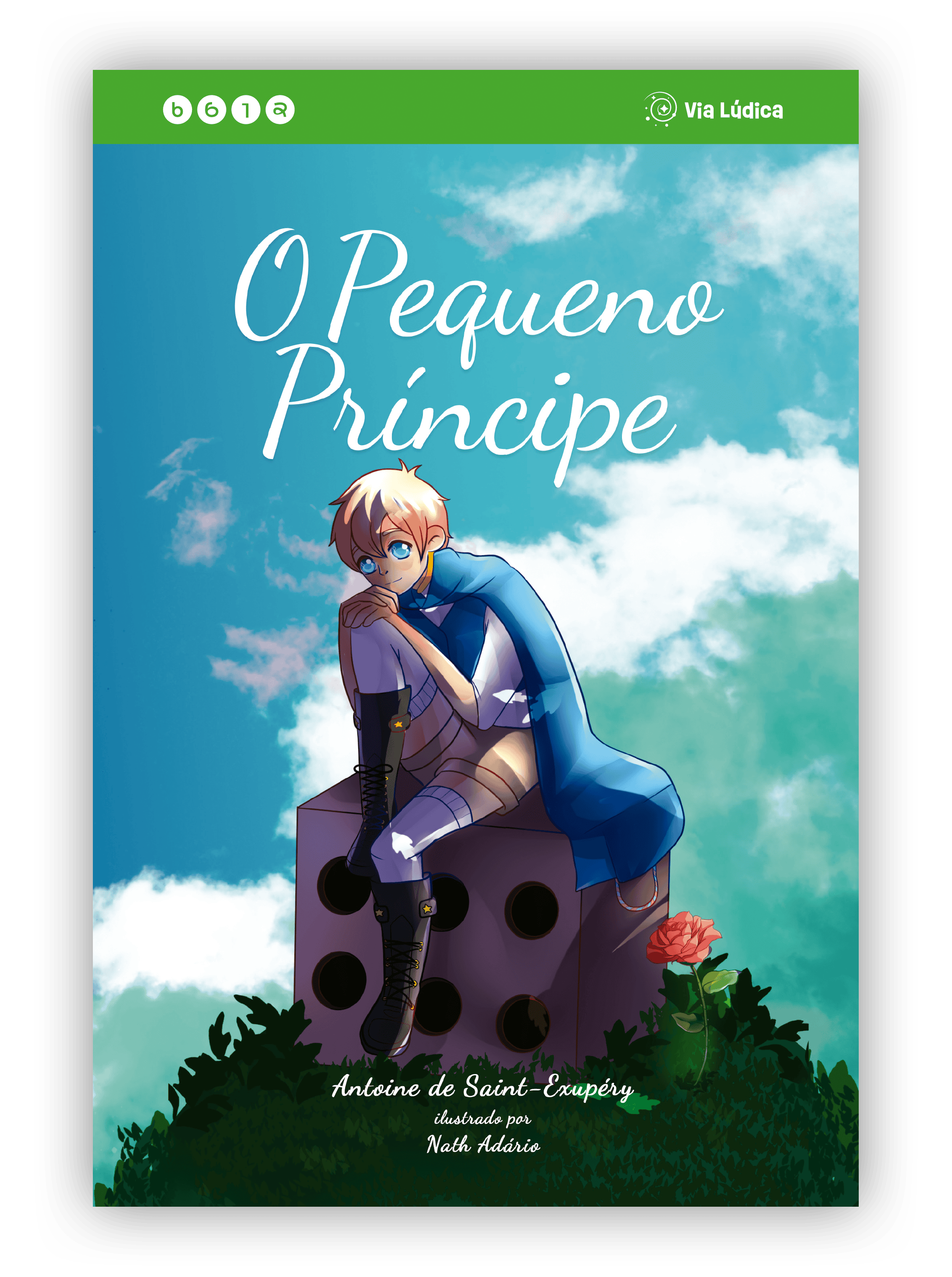 capa o pequeno principe colecao avulsa o pequeno principe versao anime sentando em cima de uma caixa via ludica