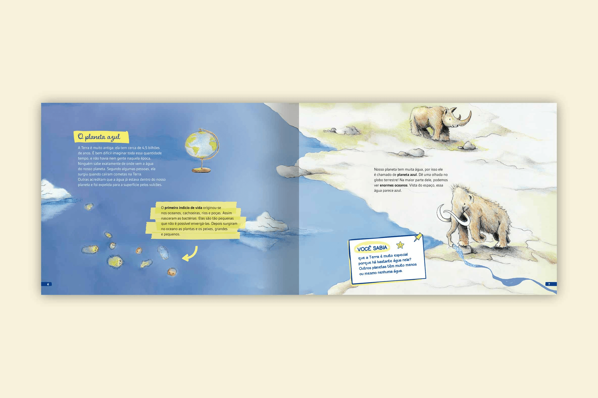 a agua planeta terra mamutes gelo vida origem oceanos editora via ludica