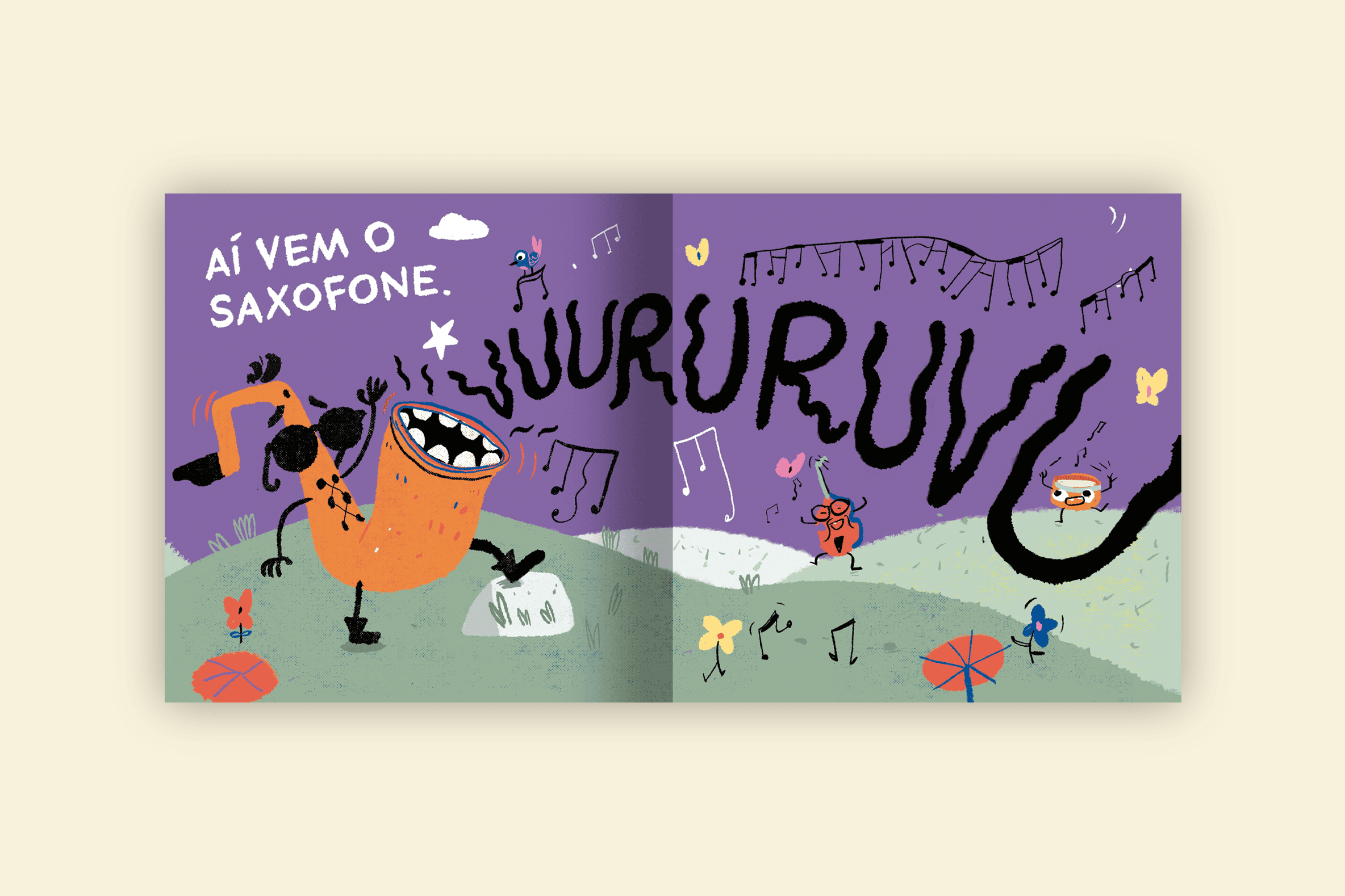 solo saxofone personagem divertido musica crianca editora via ludica