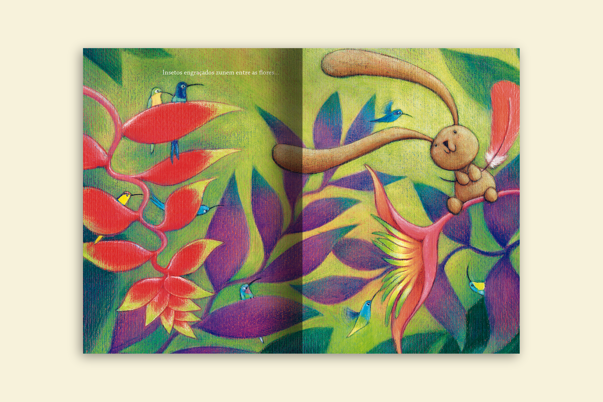 tito e a amazonia coelhinho vendo casal de beija flor editora via ludica