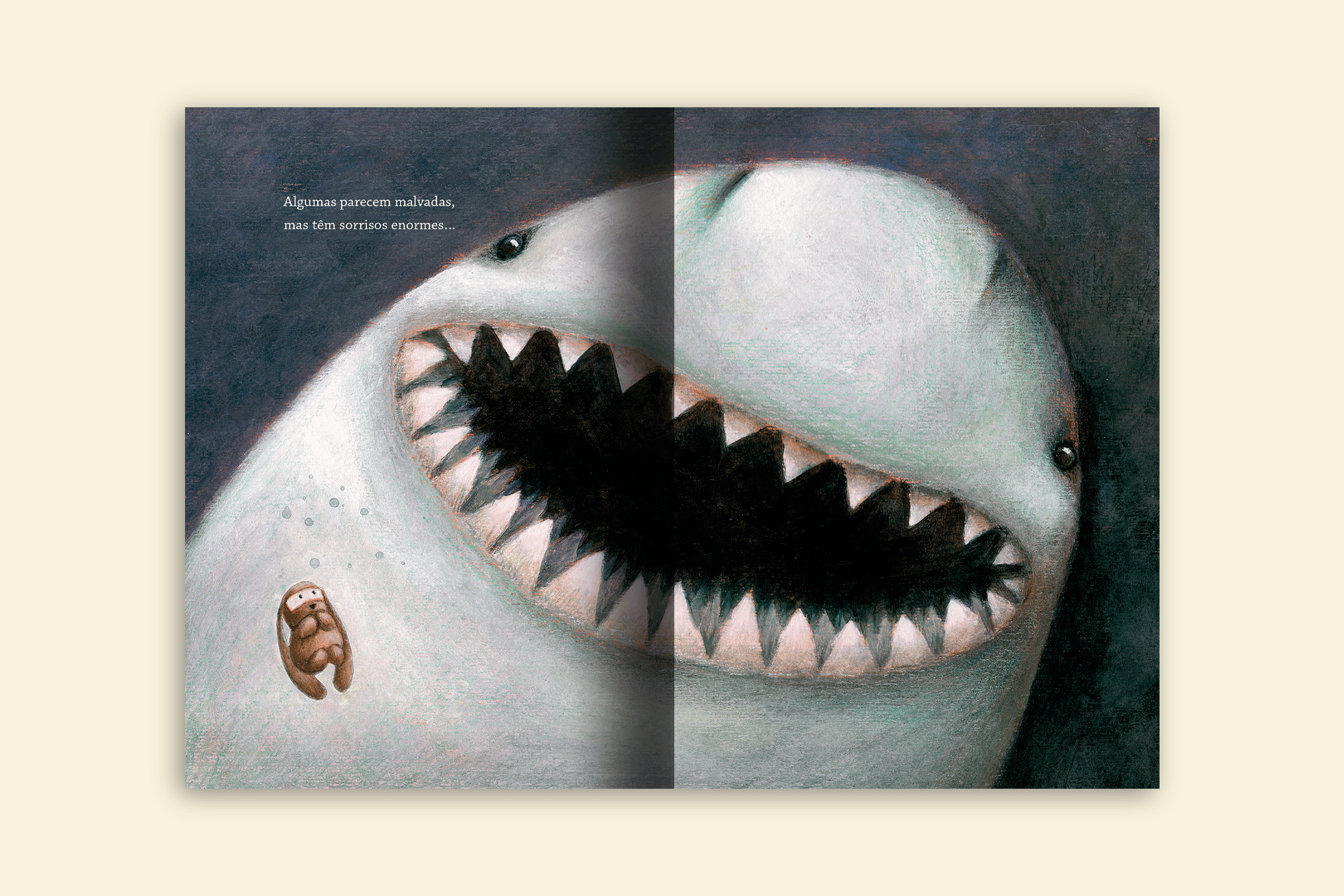 tito e o mar coelhinho observa grande sorrido do tubarao editora via ludica