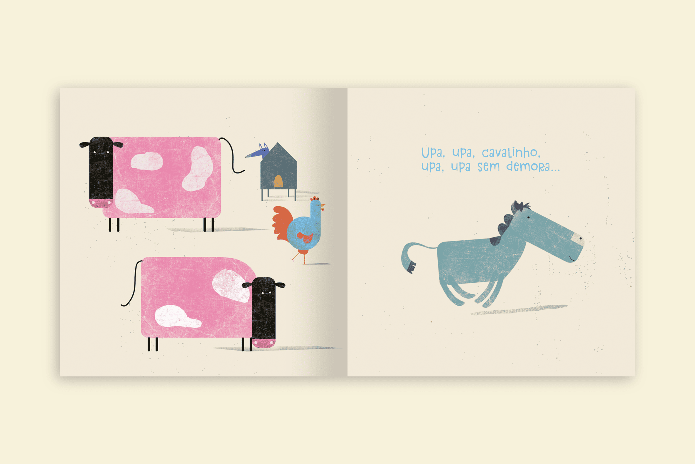 upa upa cavalinho cavalinho passando por vacas e galinha editora via ludica