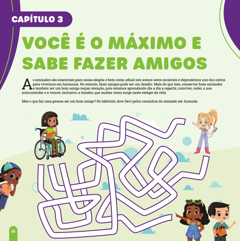 exercicio labirinto caminhos da amizade livro do aluno uma nova dimensao para existencia quinto ano ensino fundamental anos iniciais projeto viver 1