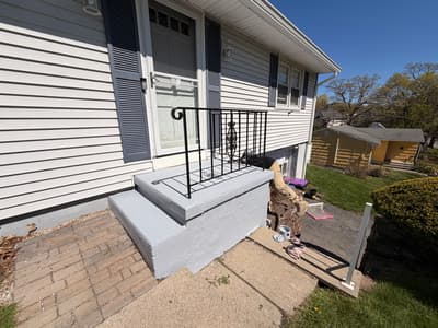 Holyoke MA Exterior Railing and Stair Painting after - exterior painting Springfield MA