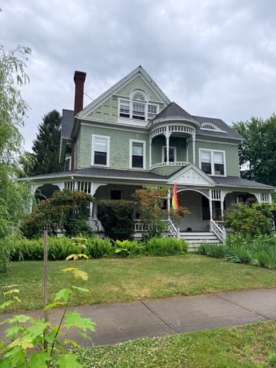 Victorian Exterior Repaint in Western MA before - exterior painting Springfield MA