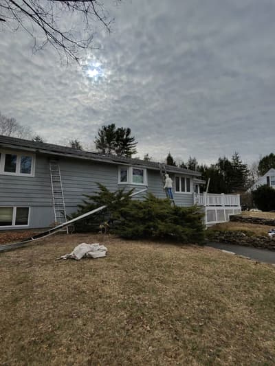 Exterior Painting and new Gutters in Amherst, MA before - exterior painting Springfield MA