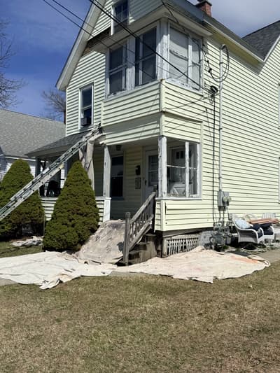 Westfield MA Front Porch Exterior Painting - exterior painting Springfield MA