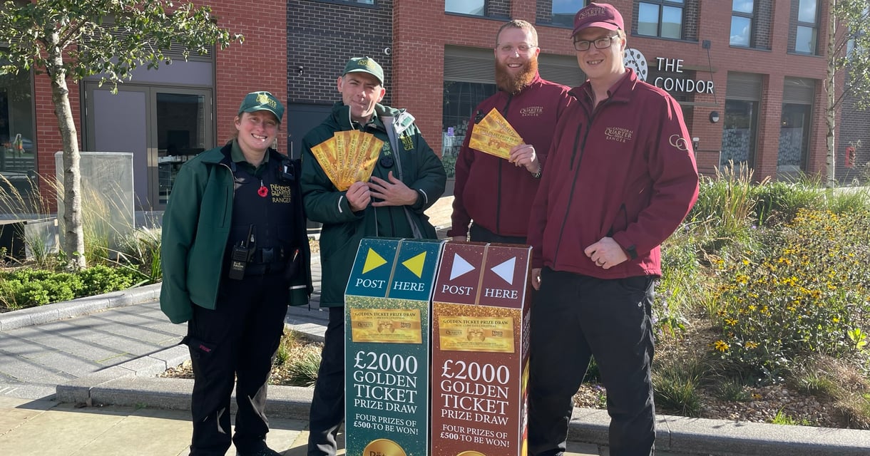 Shoppers could win a share of £2,000 this Christmas after Cathedral Quarter and St Peters Quarter BIDs launch their Golden Ticket Prize Draw