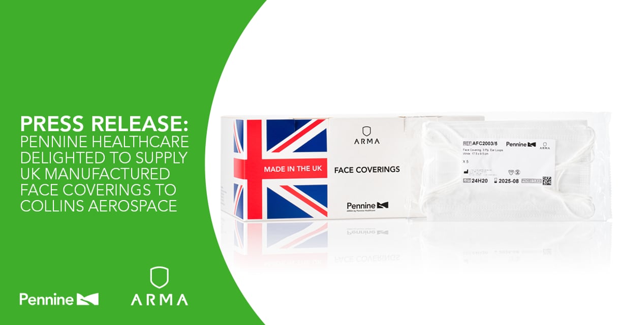 Derby Based Medical Manufacturer, Pennine Healthcare, Delighted to Supply Uk Manufactured Face Coverings to Collins Aerospace