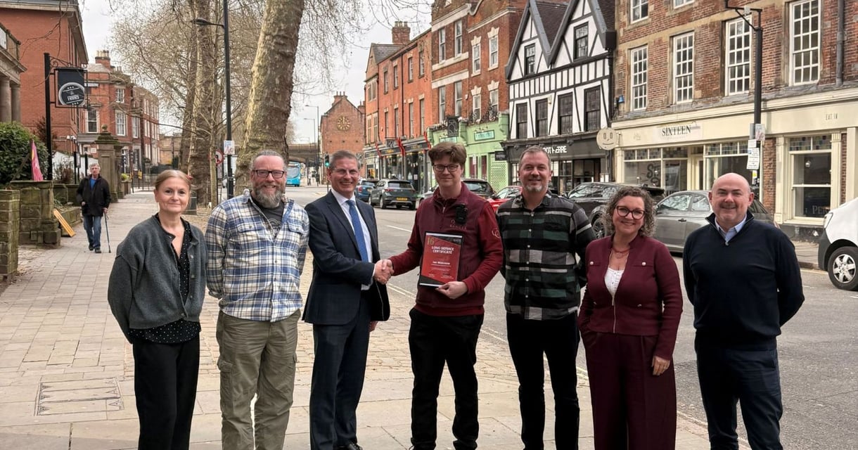 BID Ranger receives award for 16 years of service – after walking 40,000 miles around Derby