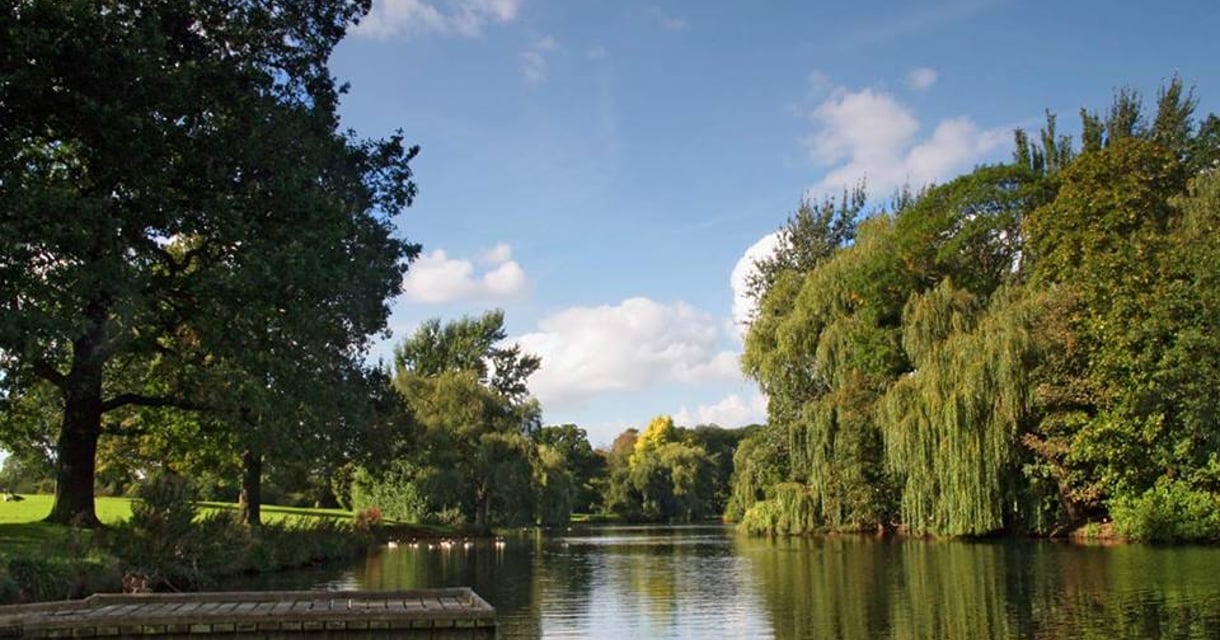 View of Markeaton Park lake
