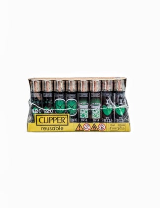 Clipper-Lighters-REUSABLE-Green-Leaves-48-ct-2