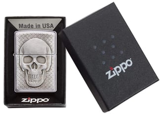 Zippo Lighter 29818 Skull with Brain Surprise
