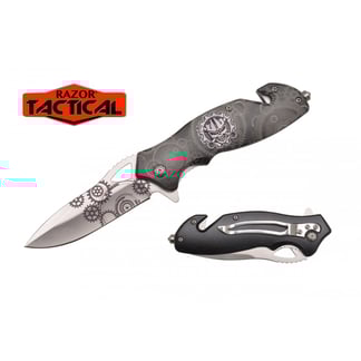 Razor Tactical Spring Assist Knife (Black) (RT-7123BK)