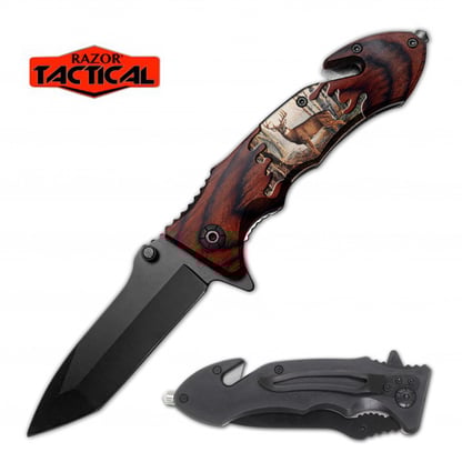 Razor Tactical Deer Assist Knife ABS Handle (RT-7362DR)