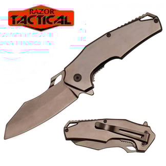 Razor Tactical Titanium Black Spring Assisted Knife (RT-7112BK)