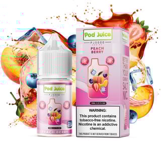 Pod Juice Salt Nic Peach Berry E-Juice (30ml)