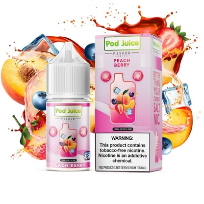 Pod Juice Salt Nic Peach Berry E-Juice (30ml)