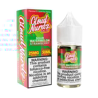 Cloud Nurdz Salt Nic Sour Watermelon Strawberry E-Juice (30ml)