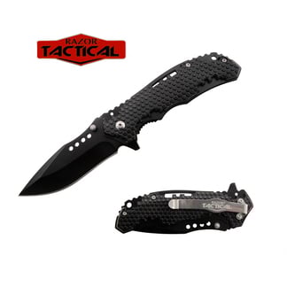 Razor Tactical Honey Comb / Black Blade Assisted Knife with ABS Handle (RT-7090BK)