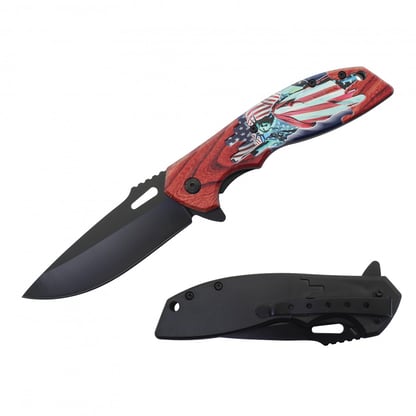 Razor Tactical Flag Assisted Knife with ABS Handle (RT-7371FL-3)