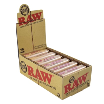 Raw-Hemp-Plastic-Cigarette-Rolling-Machine-79MM-12-Rollers-Per-Box