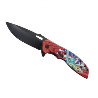 Razor Tactical Flag Assisted Knife with ABS Handle (RT-7371FL-1)