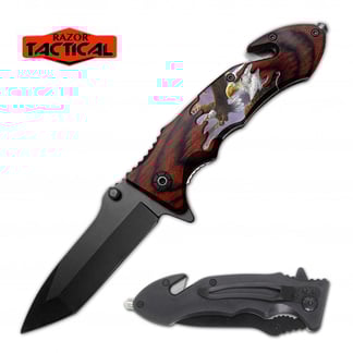 Razor Tactical Eagle Assist Knife ABS Handle (RT-7362EG)