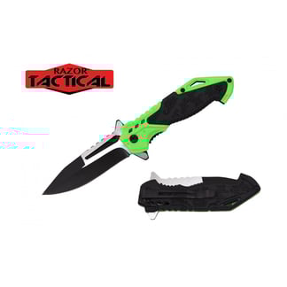Razor Tactical Spring Assist Pocket Knife ABS Handle (RT-7129GN)