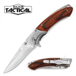 Razor Tactical Wood Assist Knife (RT-7087WD)