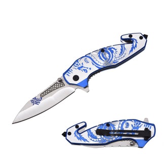Razor Tactical Blue Spring Assist Knife (RT-7118BL)