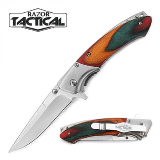 Razor Tactical Green Wood Assist Knife (RT-7087GWD)