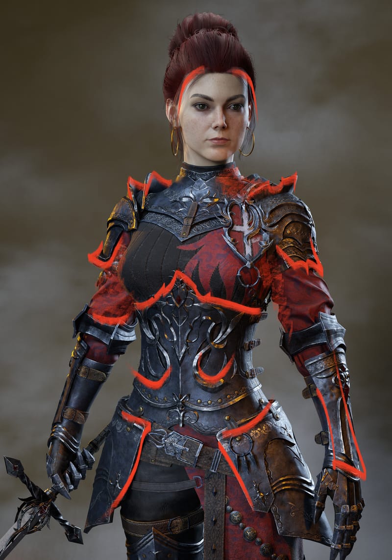 Fire Armor Knight character