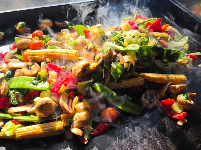Charcoal BBQ at an outdoor Cornwall event