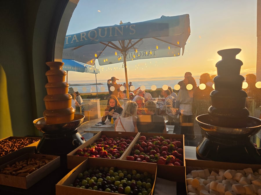 Chocolate fountain at a Salt Wind Catering event in Cornwall (3)