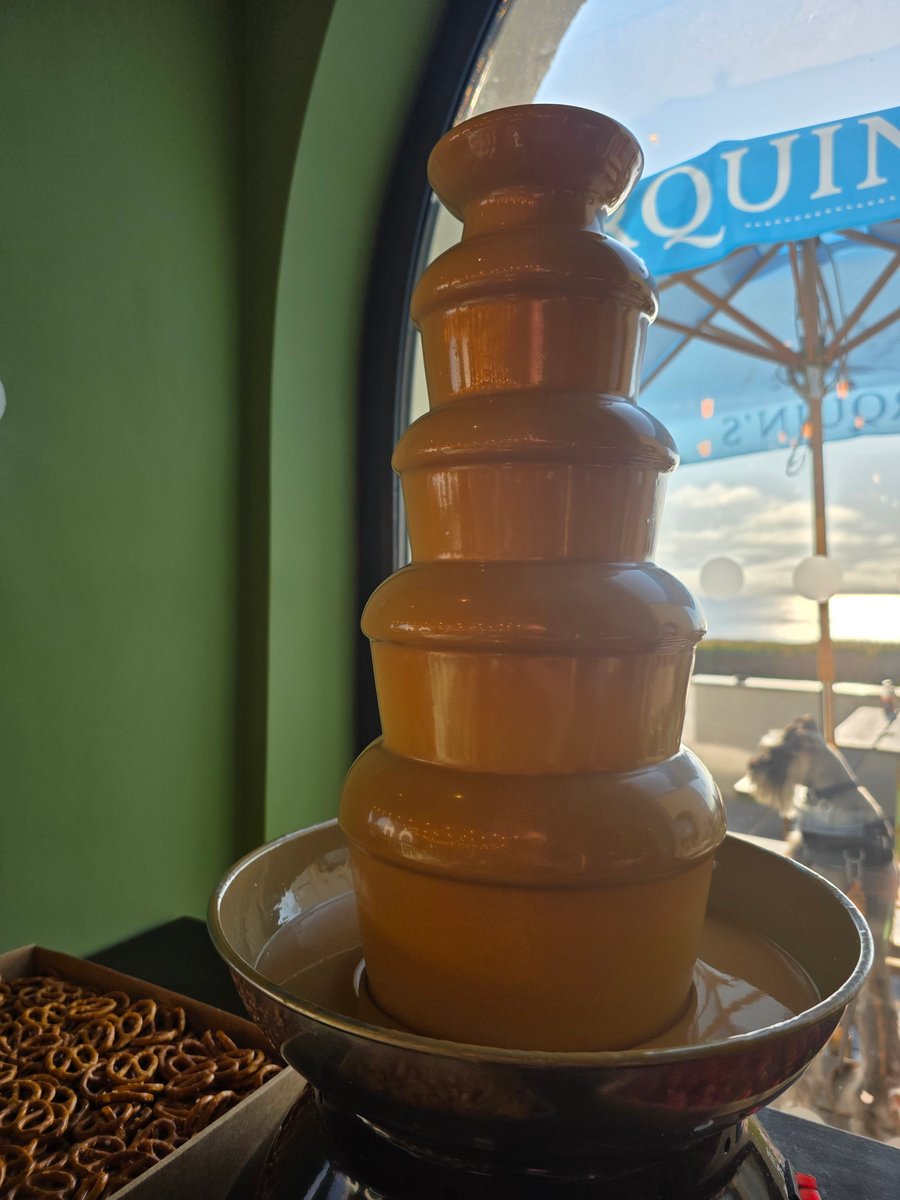 Chocolate fountain at a Salt Wind Catering event in Cornwall (8)