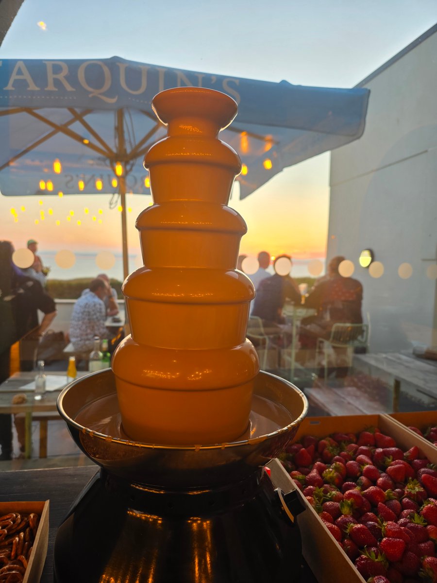 Chocolate fountain at a Salt Wind Catering event in Cornwall (7)