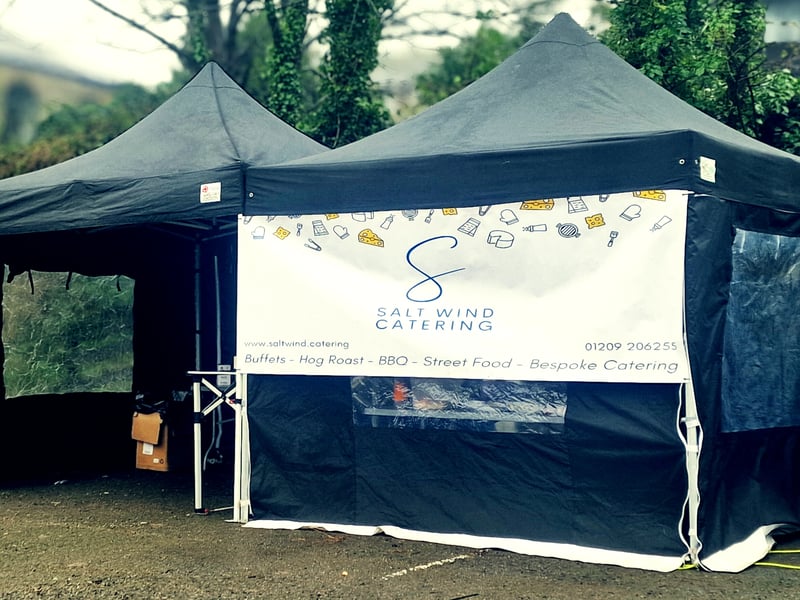 Salt Wind Catering coverage map — Cornwall and Devon