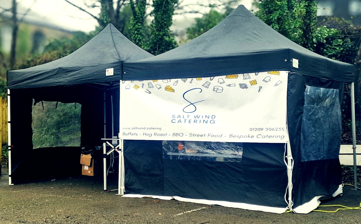 Salt Wind Catering coverage map — Cornwall and Devon