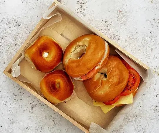 Filled Breakfast Bagels (Reg Size) by Salt Wind Catering — image 2
