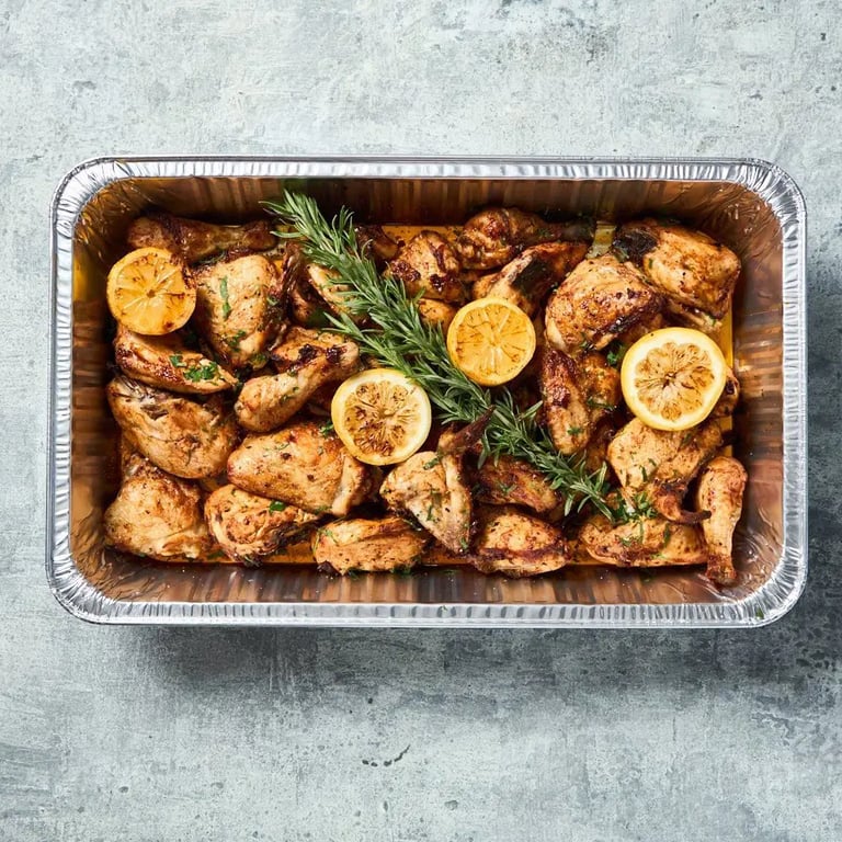 Hot - 3 Large BBQ Portuguese Roasted Chicken Platter