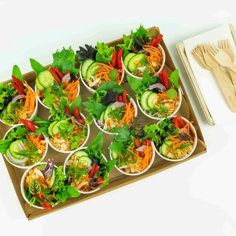 Peanut satay Salad - Mini Bowls by Salt Wind Catering