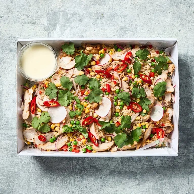 The Mexican Chicken, Corn & Rice Platter — Salt Wind Catering