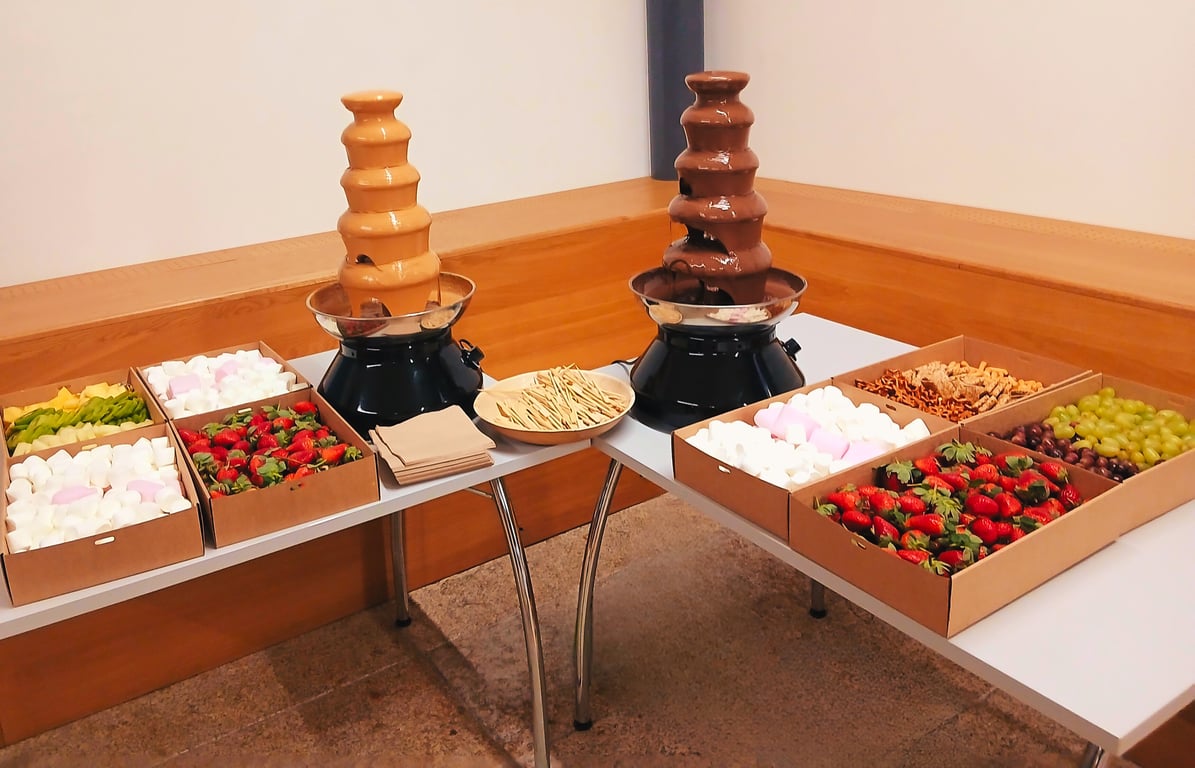 Triple Chocolate Fountain Hire Cornwall — Salt Wind Catering