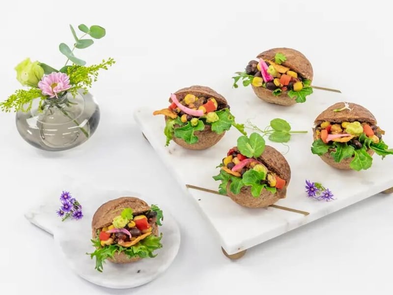 Black Bean Slider Box — Salt Wind Catering
