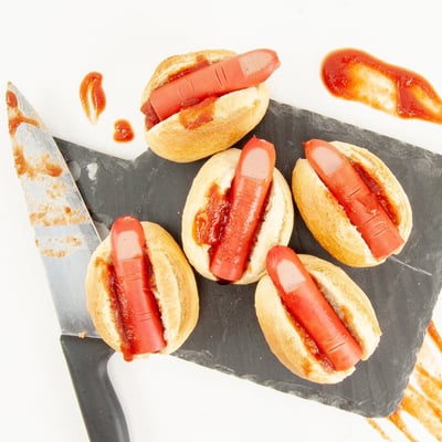 Bloody Finger Hot Dogs